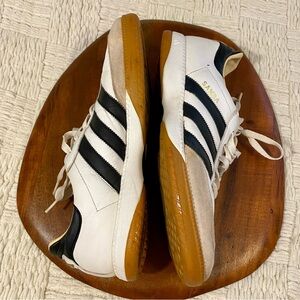 Adidas Samba Millennium Sneakers in White and Black with Gum Sole